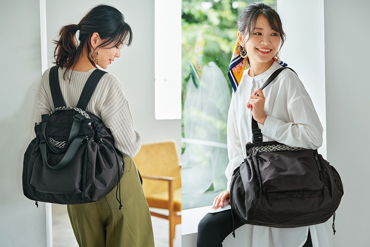 ママ目線で開発！ポケットいっぱいで使いやすい！「レジカゴリュック