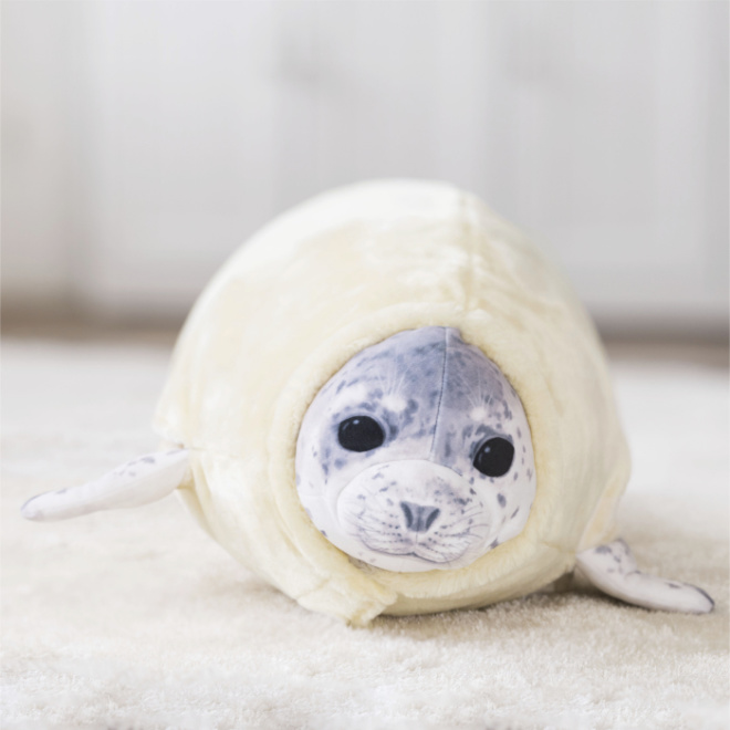 アザラシのもちもちちゃん 換毛期エビフライクッション│YOU+MORE
