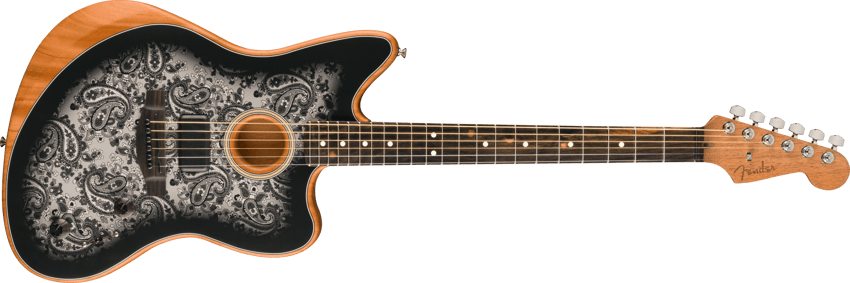Limited Edition American Acoustasonic® Jazzmaster®, Black Paisley