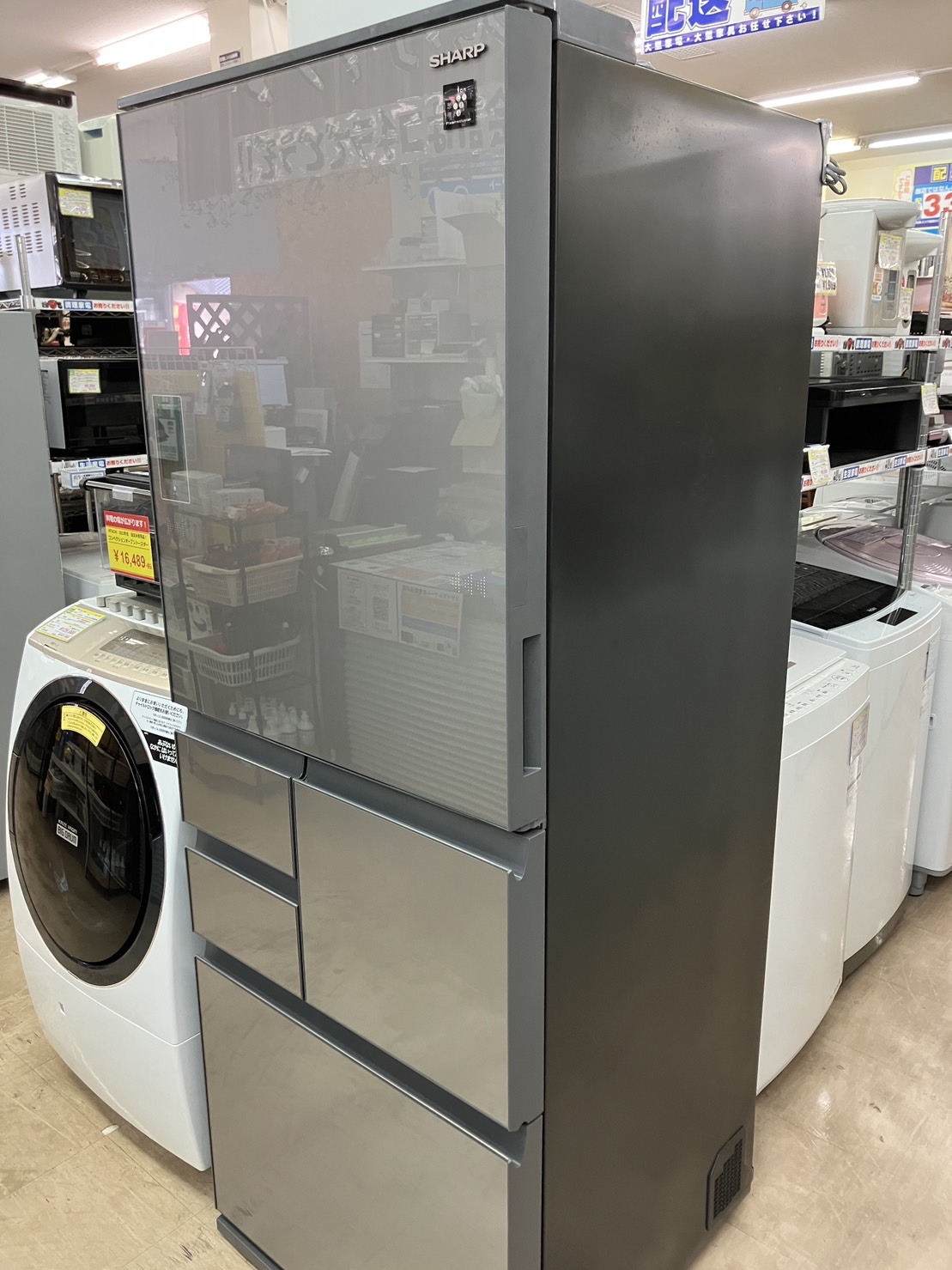 SHARP/シャープ 502L冷蔵庫 2018年製 SJ-WX50E-S ガラストップ】をお