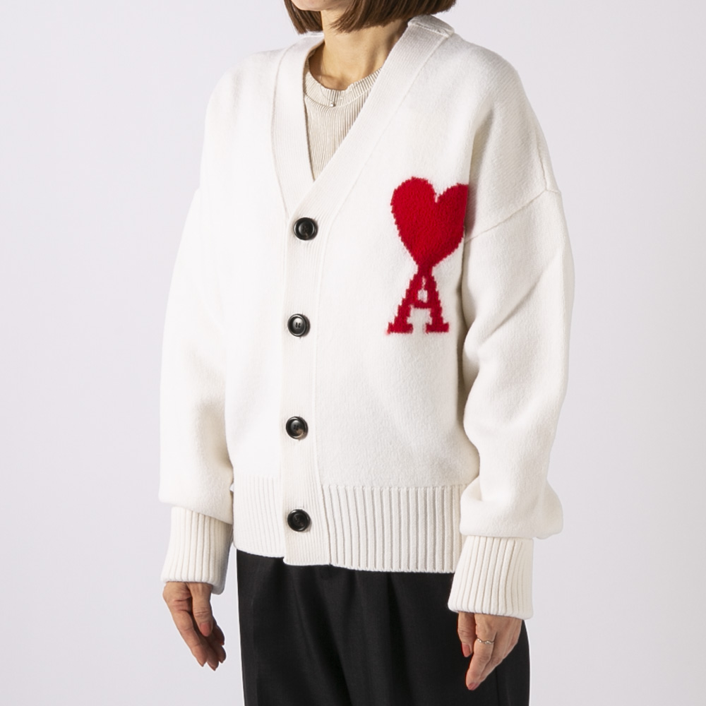 アミパリス AMI PARIS レディーストップス AMI DE COEUR CARDIGAN