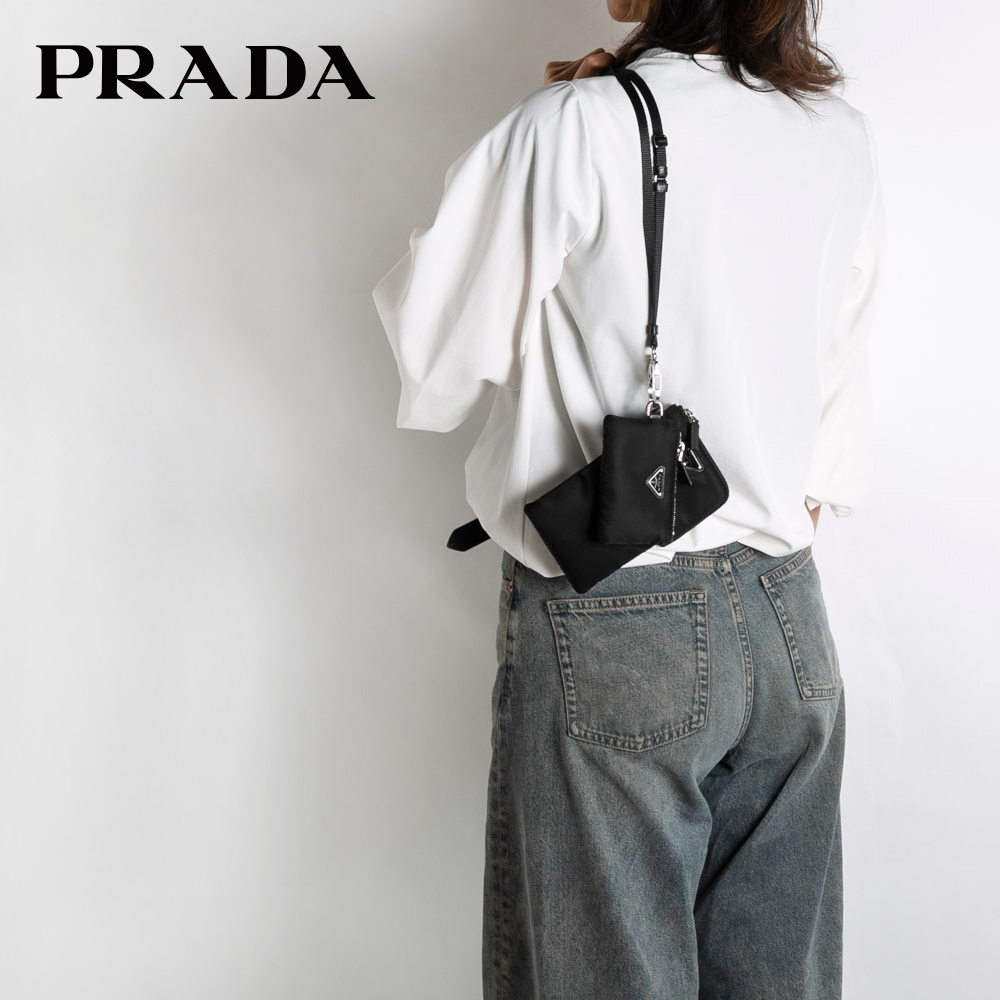 プラダ PRADA ReNylon ネックポーチ ショルダーバッグ フォンケース
