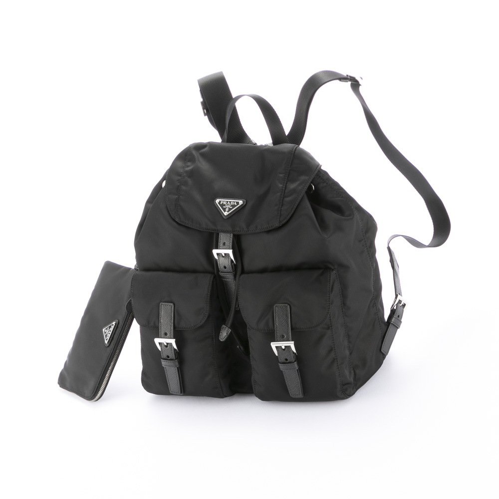 プラダ PRADA リュック・バックパック ReNylon Wポケット付リュック 大