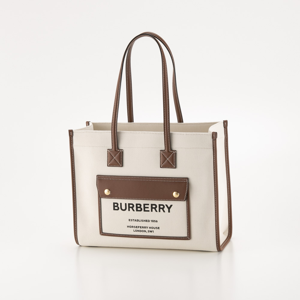 バーバリー BURBERRY ハンド・トートバッグ ツートン キャンバス SM
