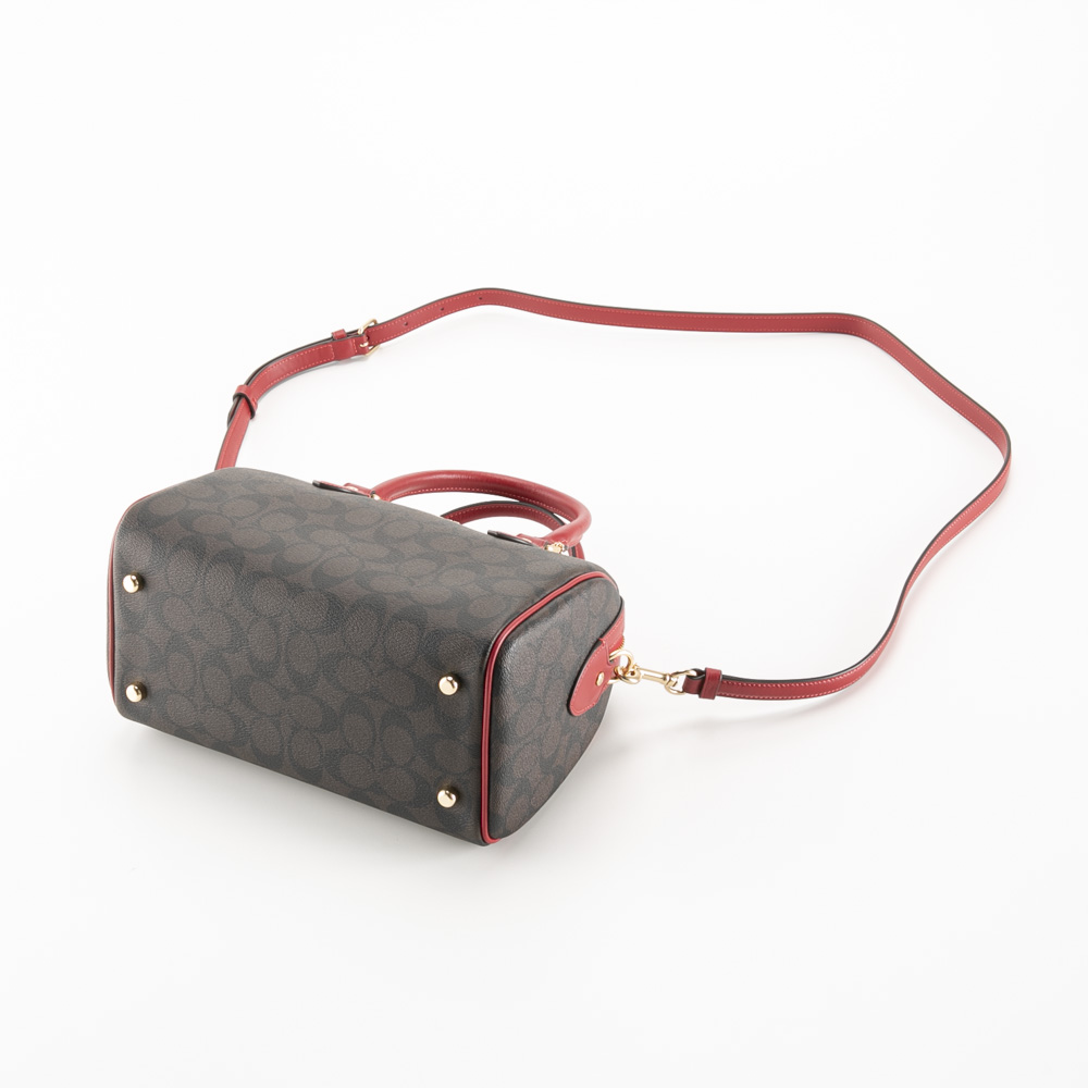 コーチ COACH ボストンバッグ PVC シグネチャーローワンサッチェル