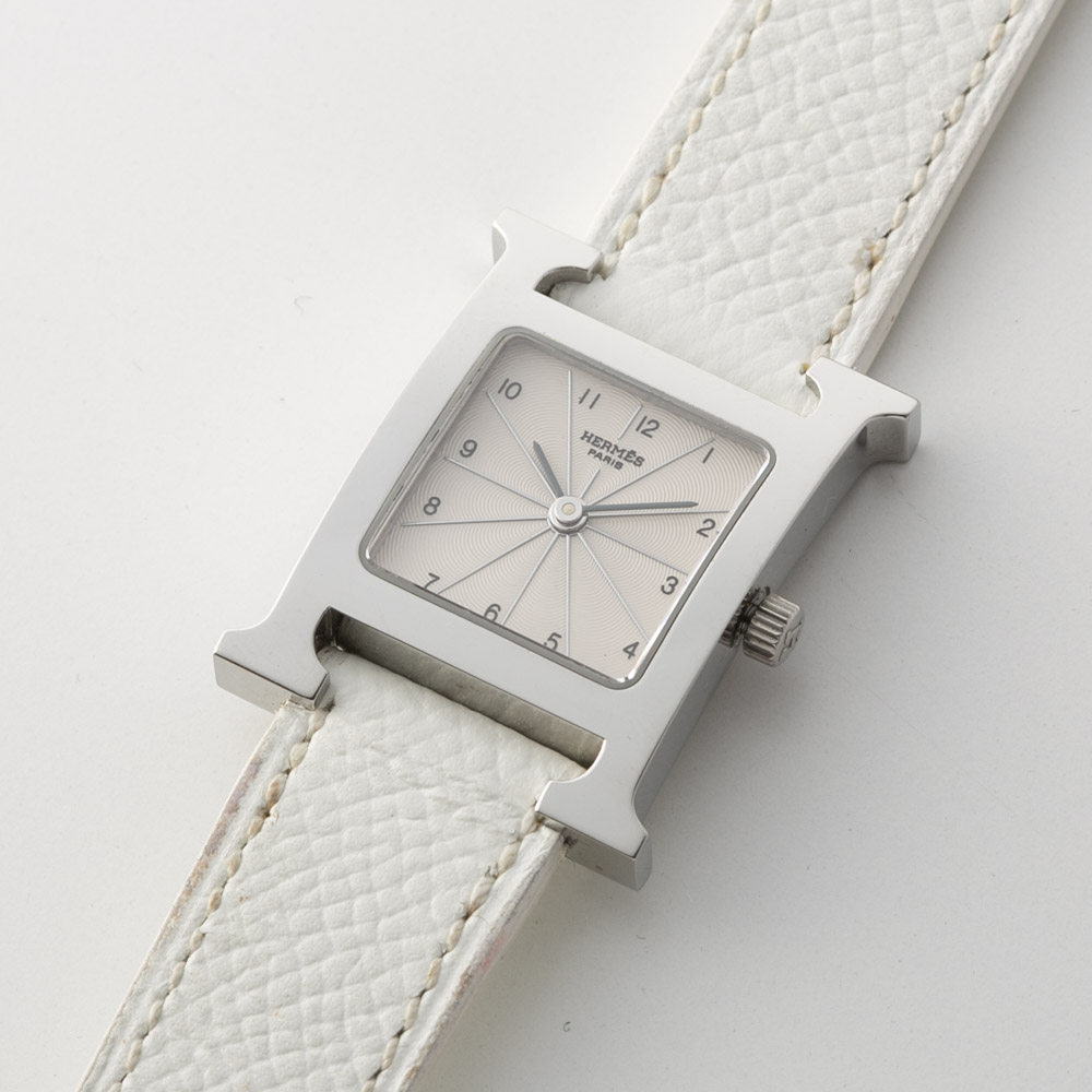 ヴィンテージ・中古】エルメス HERMES 腕時計 Hウォッチ レザーベルトL