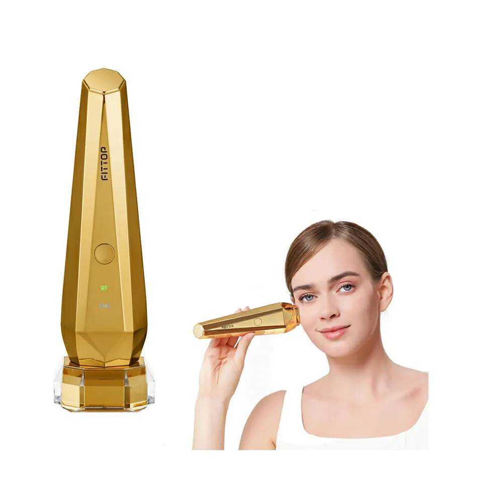 24K Gold-Plated Head Multi-polar RF/EMS Facial Beauty Device - FITTOP