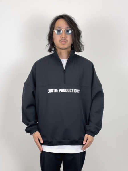 COOTIE / Polyester Twill Half Zip L/S Tee