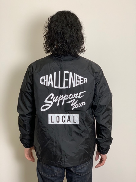 CHALLENGER / NYLON PRINTED SWING TOP -Black-