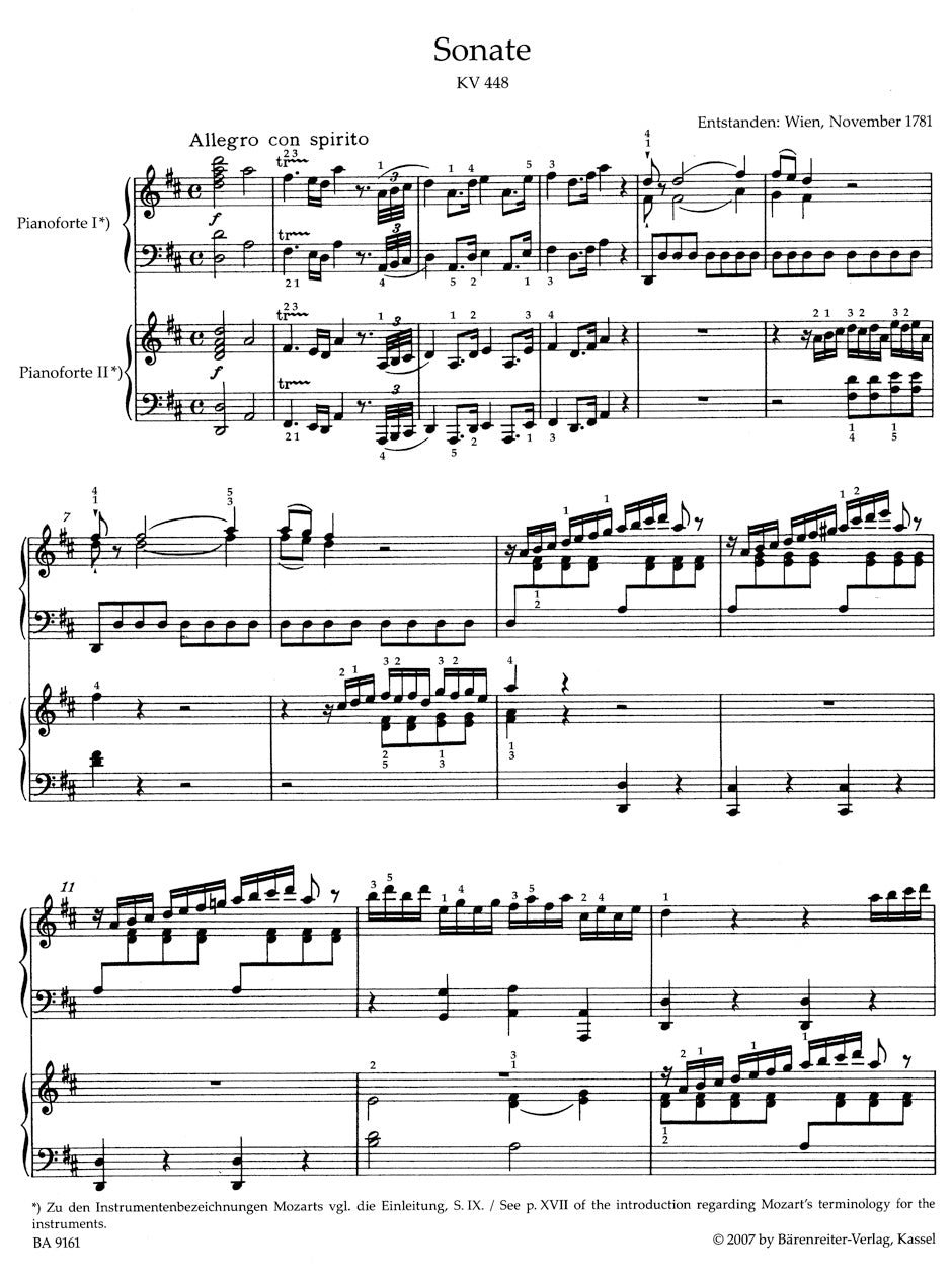 Mozart: Complete Works for Two Pianos – Ficks Music