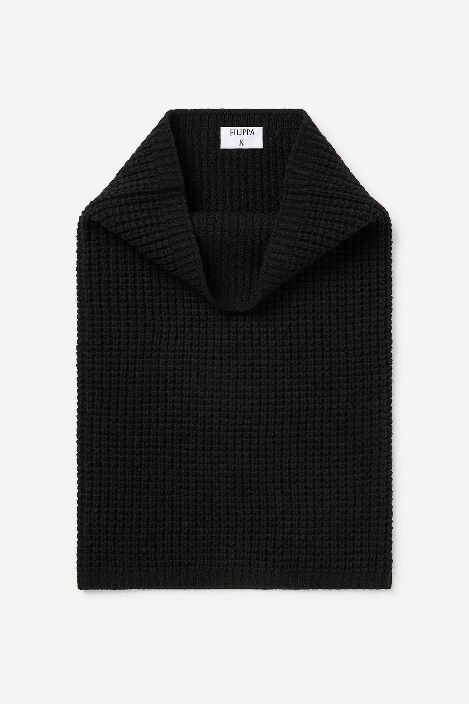 Structured Wool Snood - Black | FILIPPA K