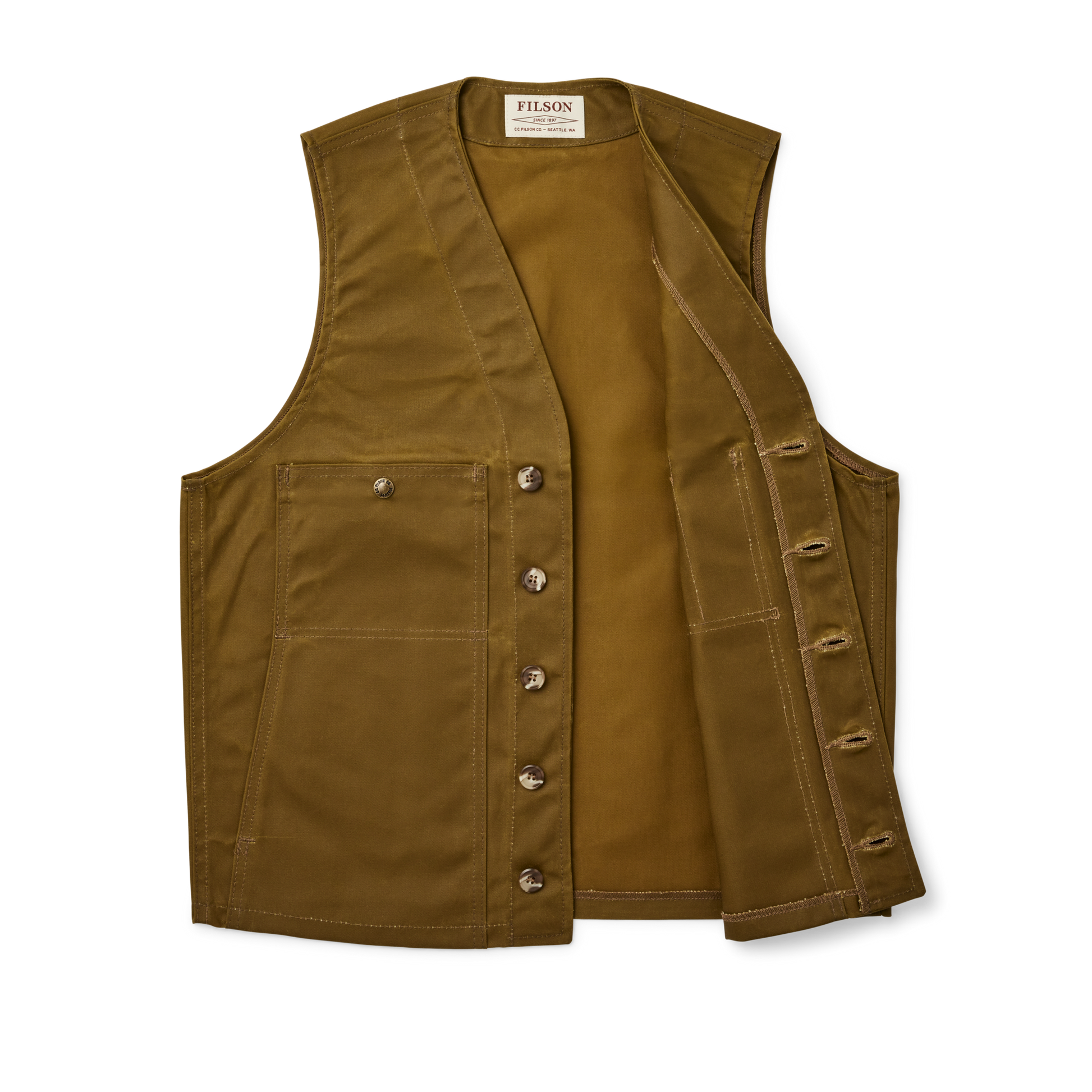 Men's Waxed Canvas Vest | Filson