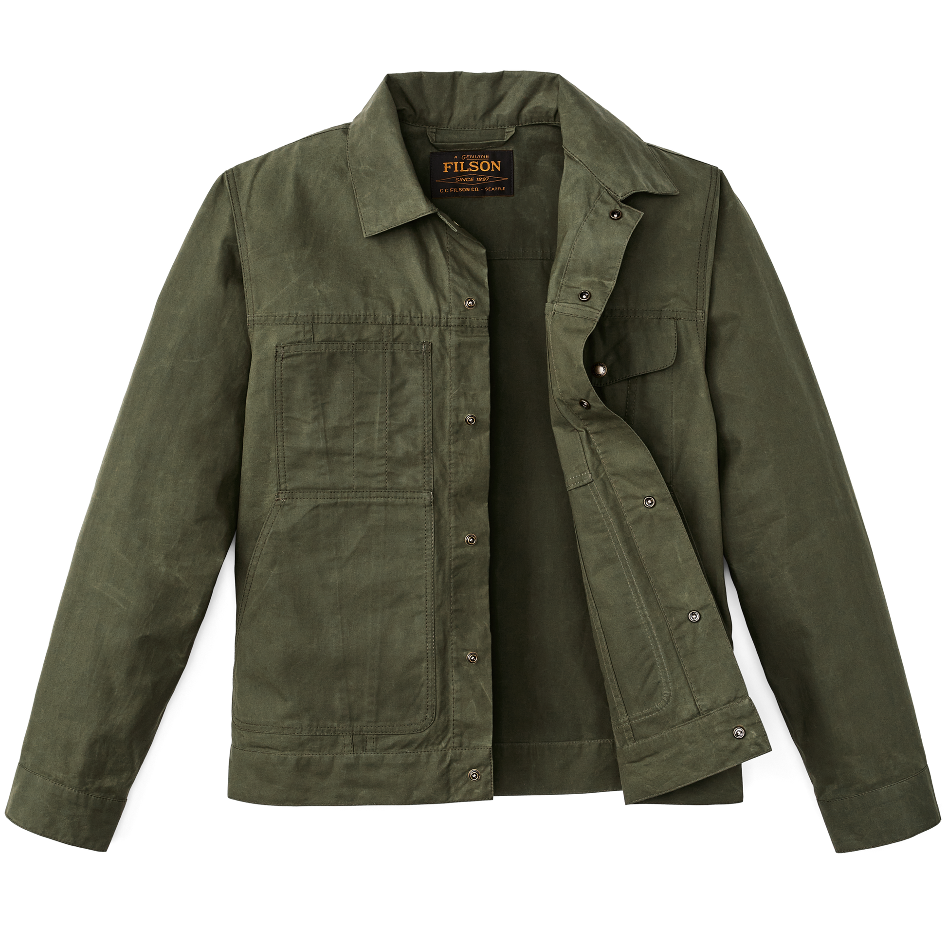 Dry Wax Short Cruiser Jacket - Olive | Filson