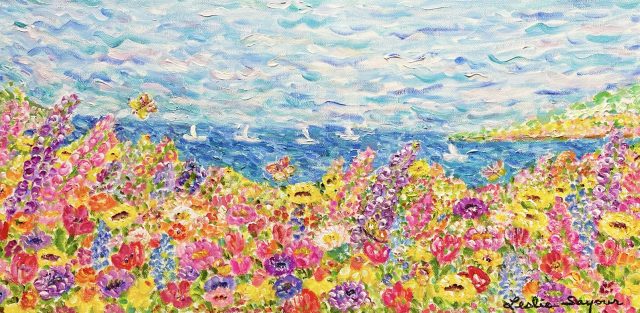 happy garden』レスリー・セイヤー | 絵画・アート販売 ギャラリー