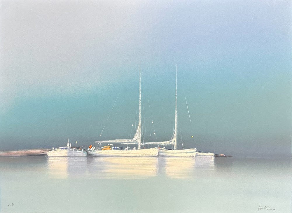 白い帆船』ピェール・ドートルロー／Pierre Doutreleau | 絵画・アート