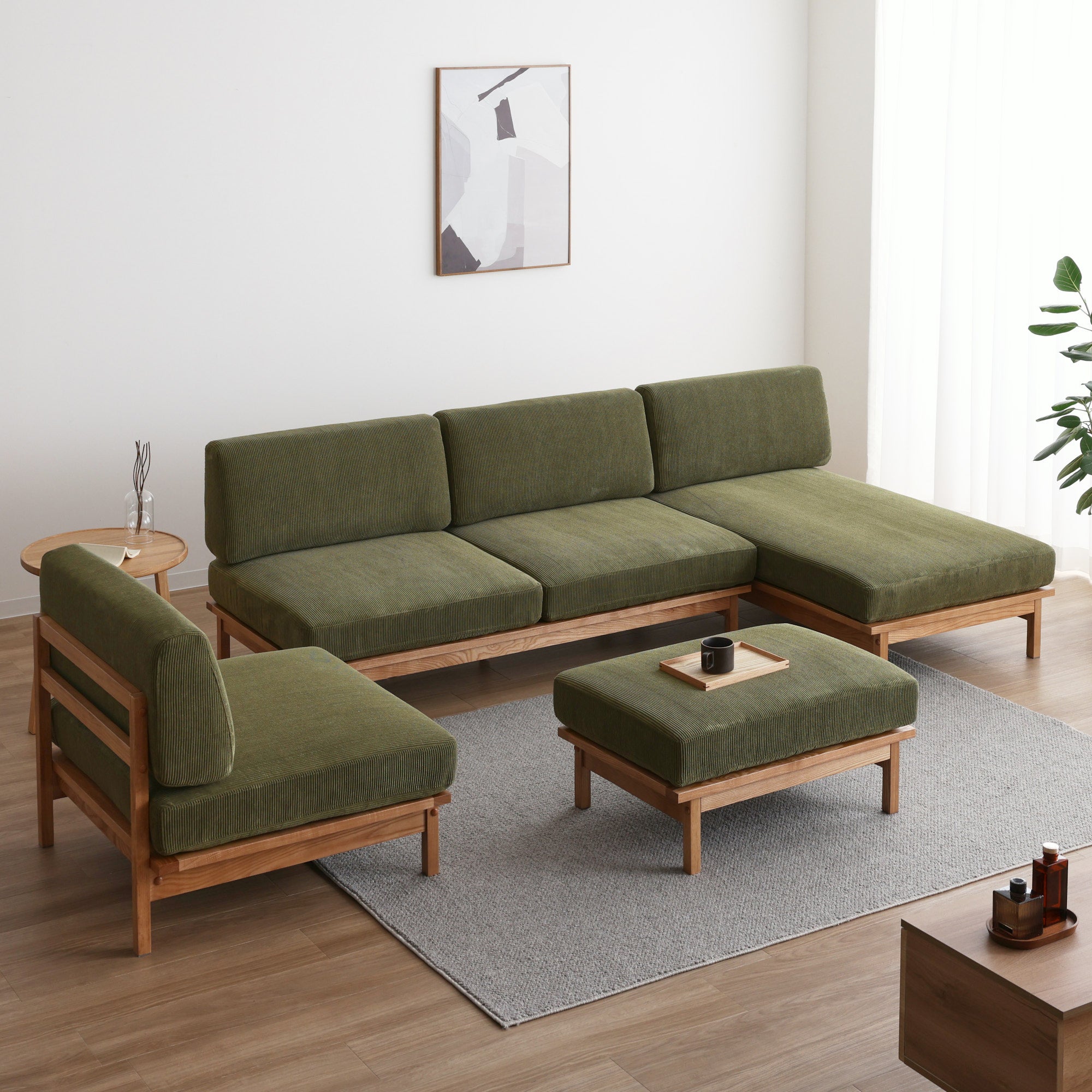 unico ROY オットマン オリーブグリーン unico ROY オットマン