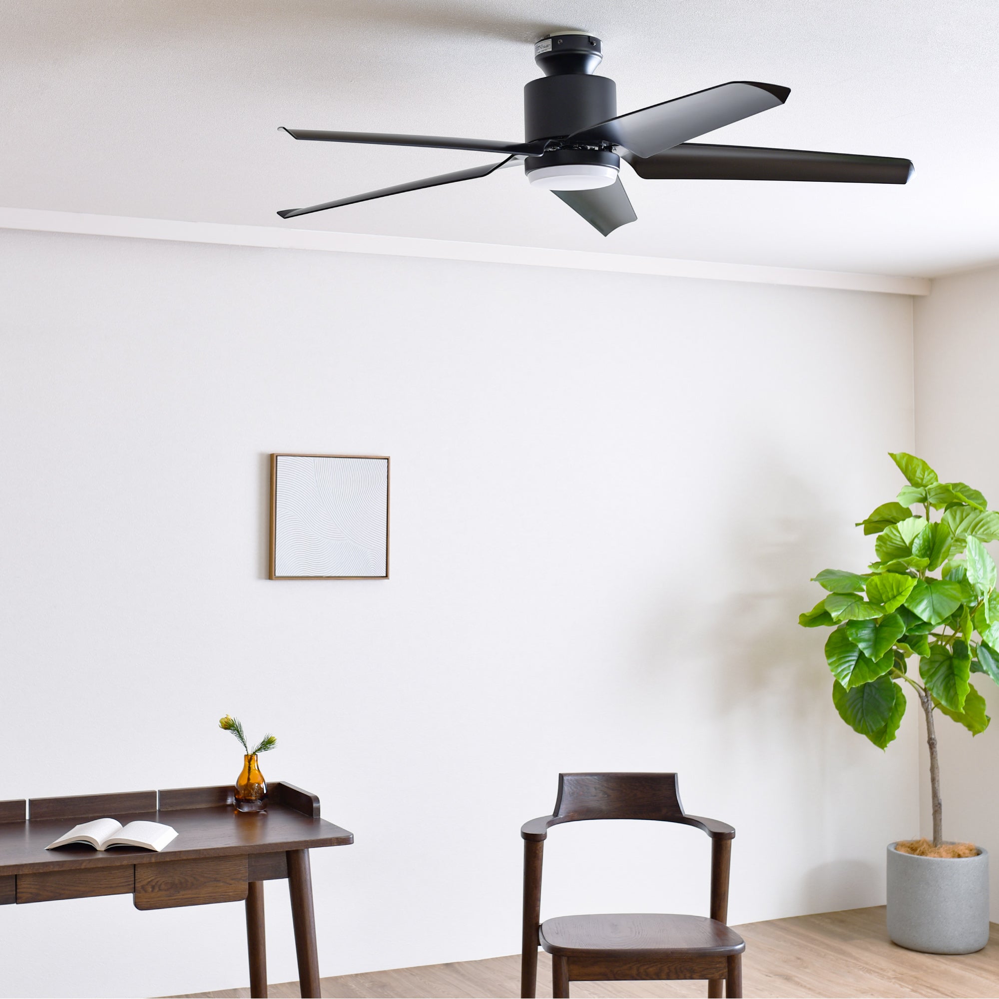 あす着] シーリングファンライト 傾斜天井対応 リモコン付 DCモーター