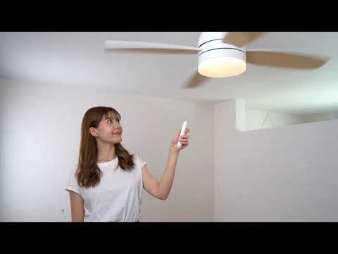 あす着] シーリングファンライト 傾斜天井対応 LED リモコン付 DC