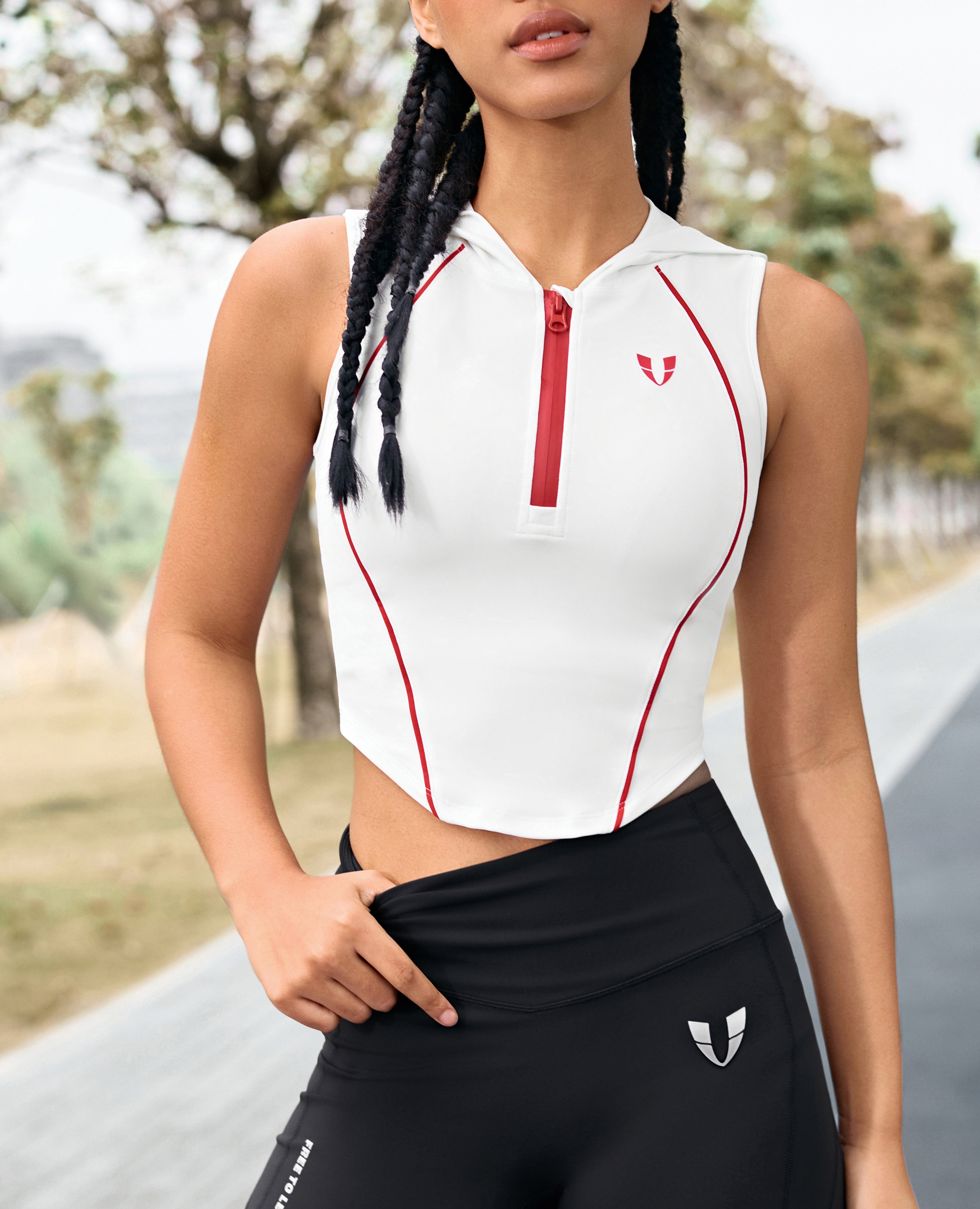 Lightweight Women's Hooded Vest with Half Zip – Perfect for