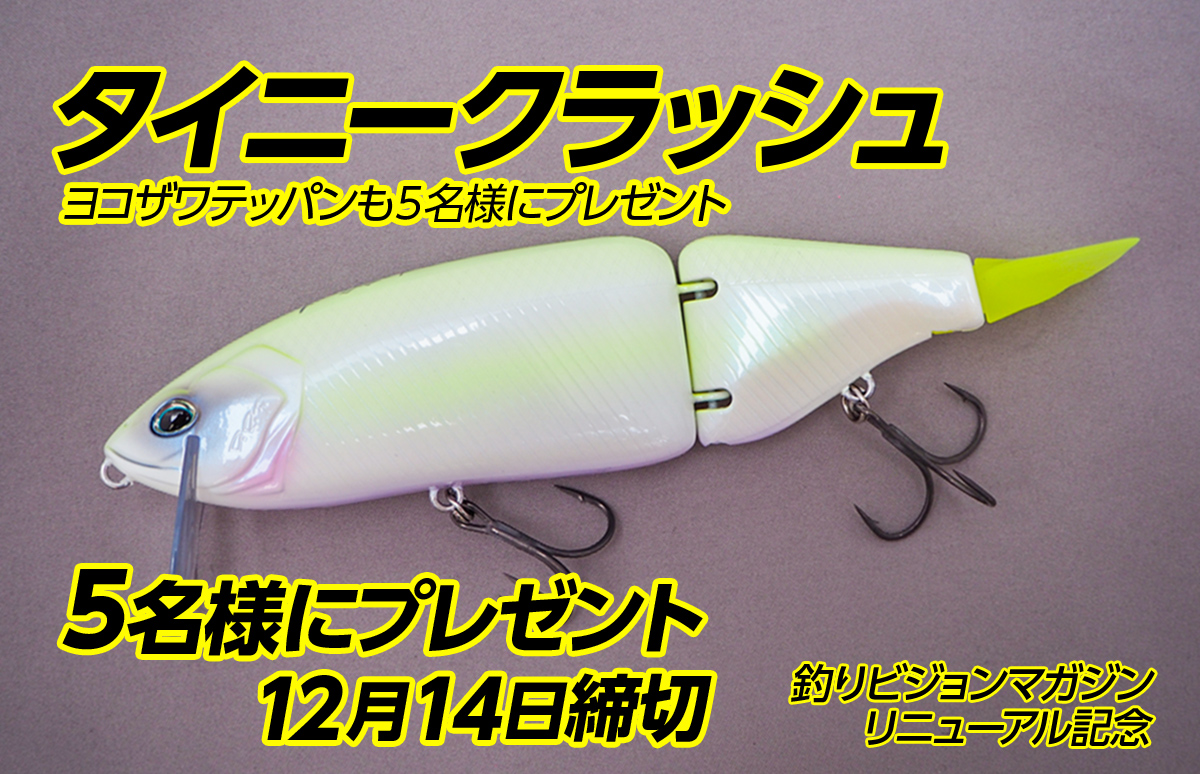 タイニークラッシュが5名に当たるキャンペーン締め切られました | 釣り