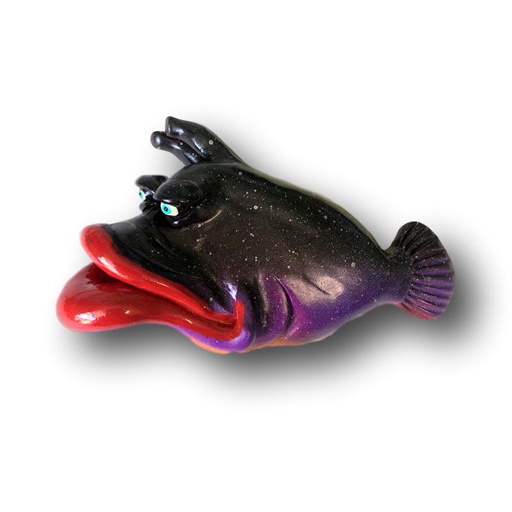 Dark Purple Red Lips Willy - Fish with Attitude - Fish With