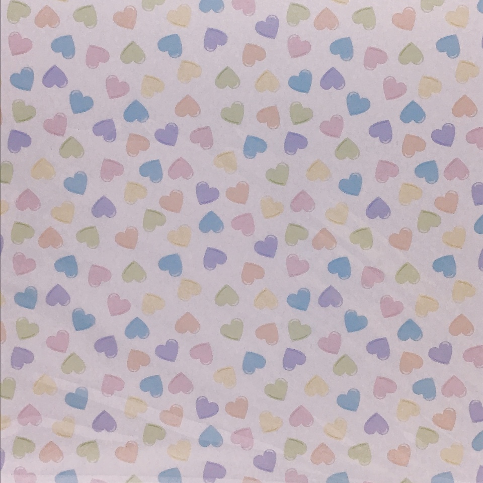 デザインペーパー（マルチハート） - fluffy bunny