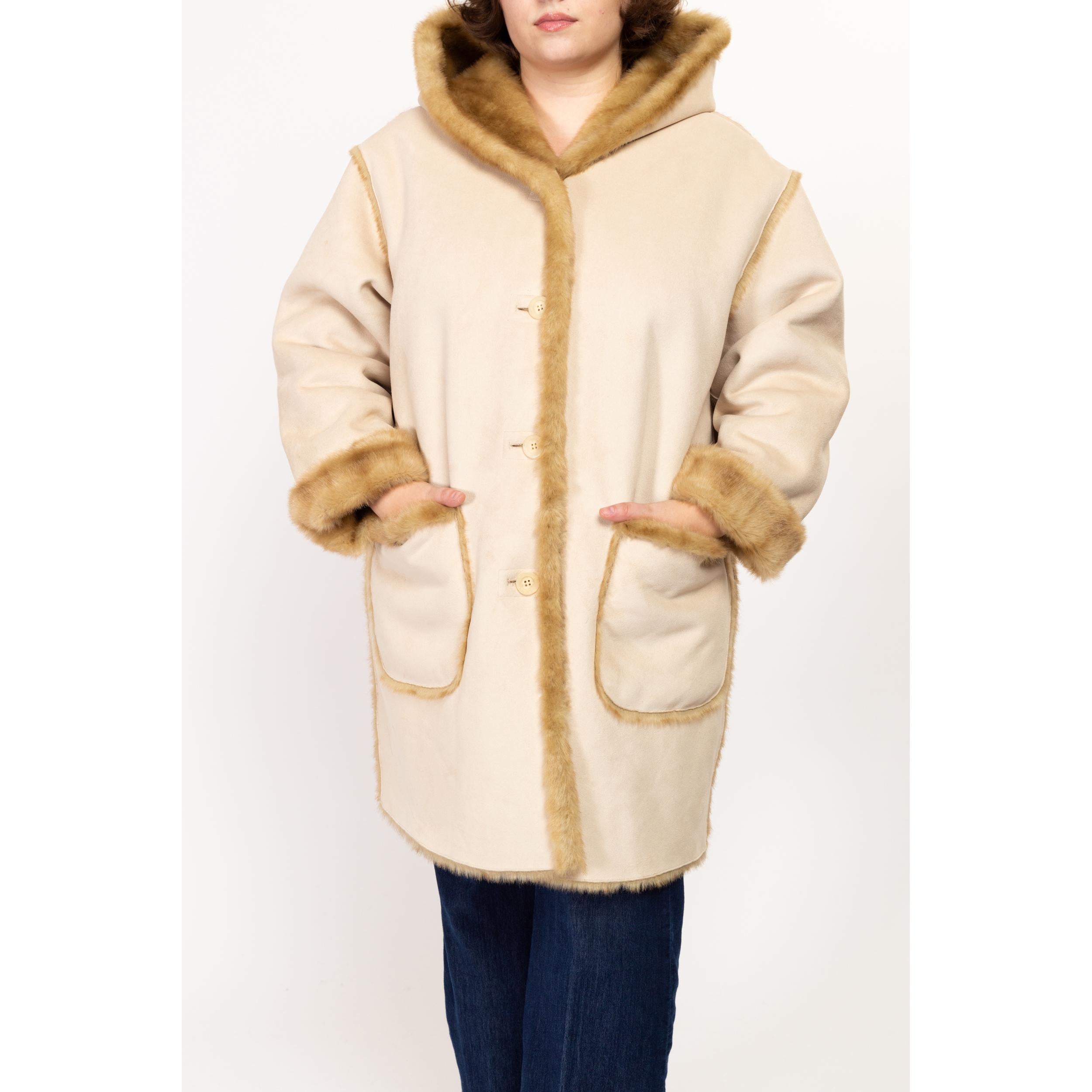 XL 90s Boho Reversible Faux Fur & Suede Coat – Flying Apple Vintage