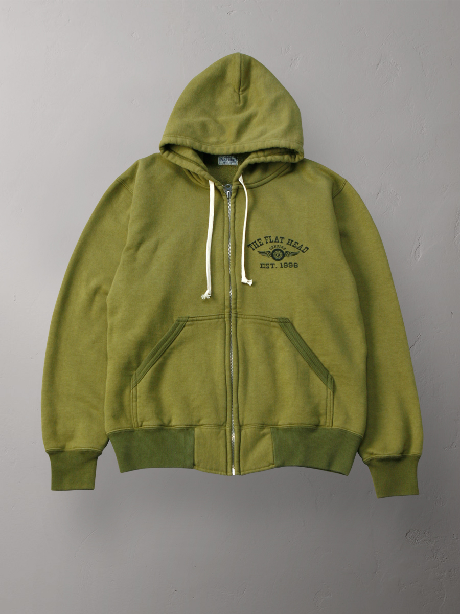 フルジップ スウェットパーカー 薄起毛 FN-MSZP-212 | THE FLAT HEAD