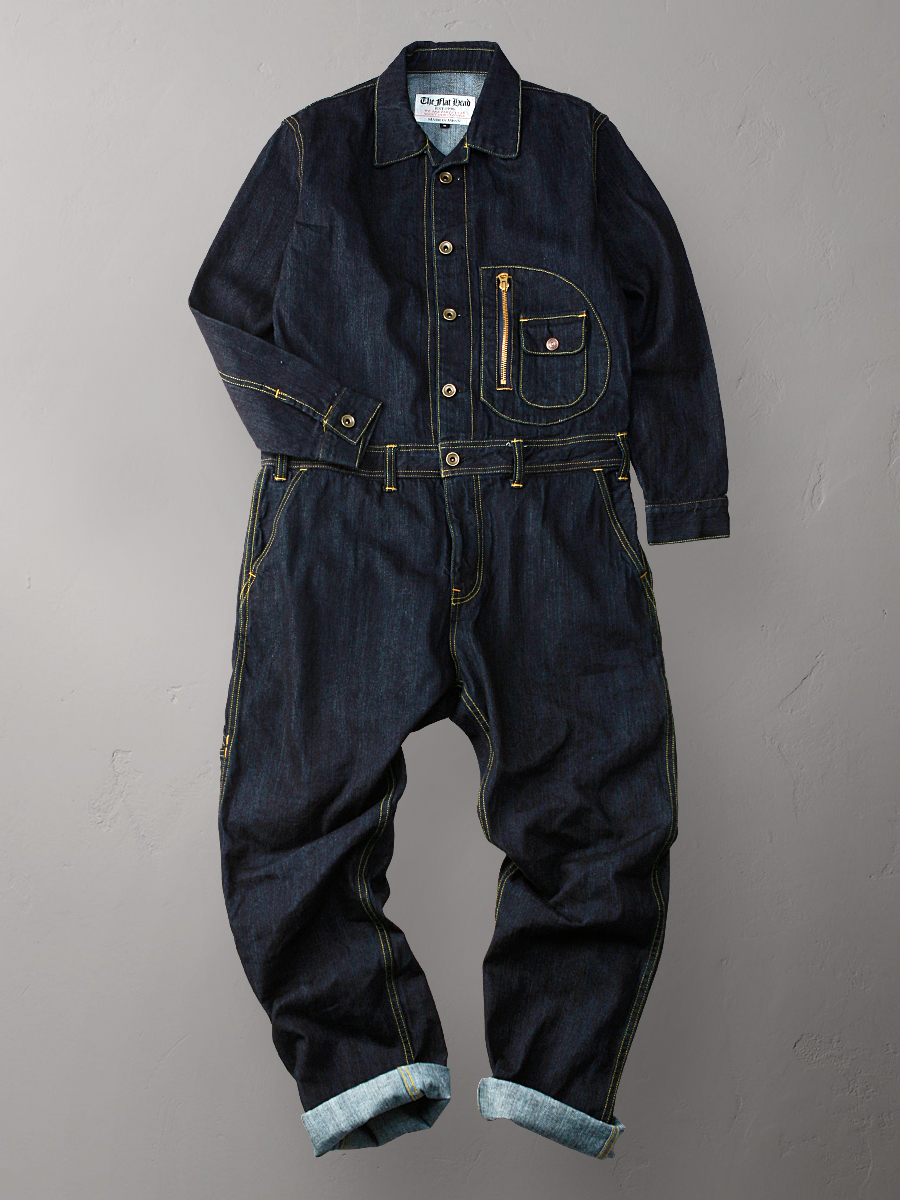 10oz デニム ジャンプスーツ FN-OJ-JS002 | THE FLAT HEAD