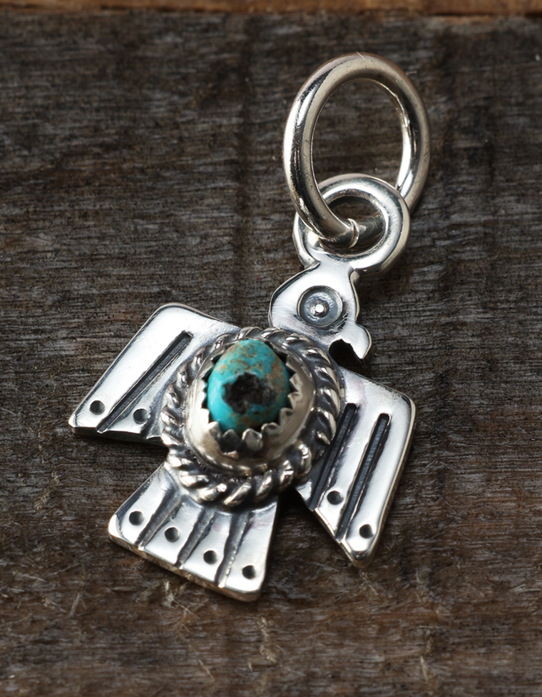 シルバー サンダーバード ターコイズ付き ペンダントトップ FN-JP-215T