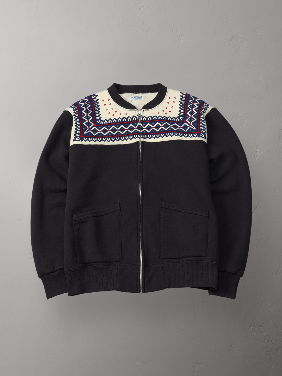 雪柄フルジップスウェット 裏起毛 FN-MSZ-211 | THE FLAT HEAD