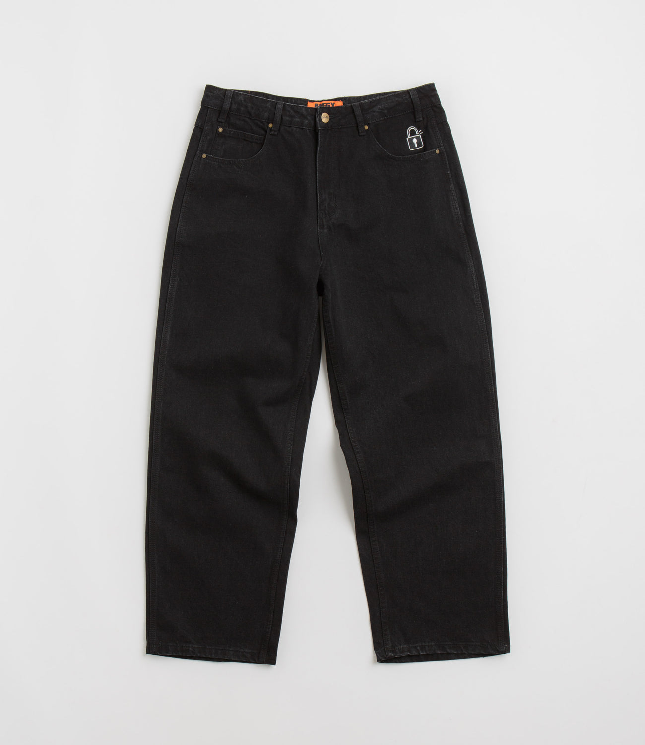 Butter Goods Lock Baggy Jeans - Flat Black | Flatspot