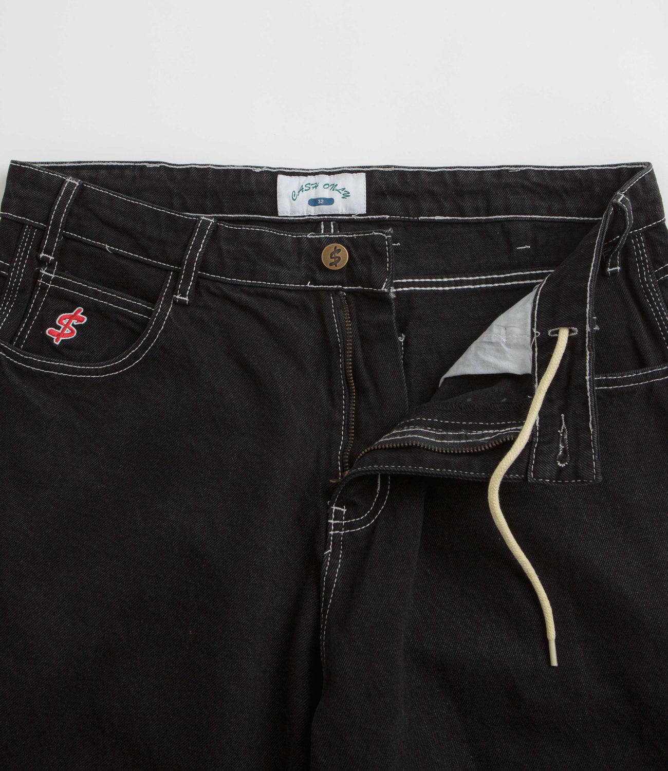 Cash Only Carpenter Baggy Jeans - Flat Black | Flatspot