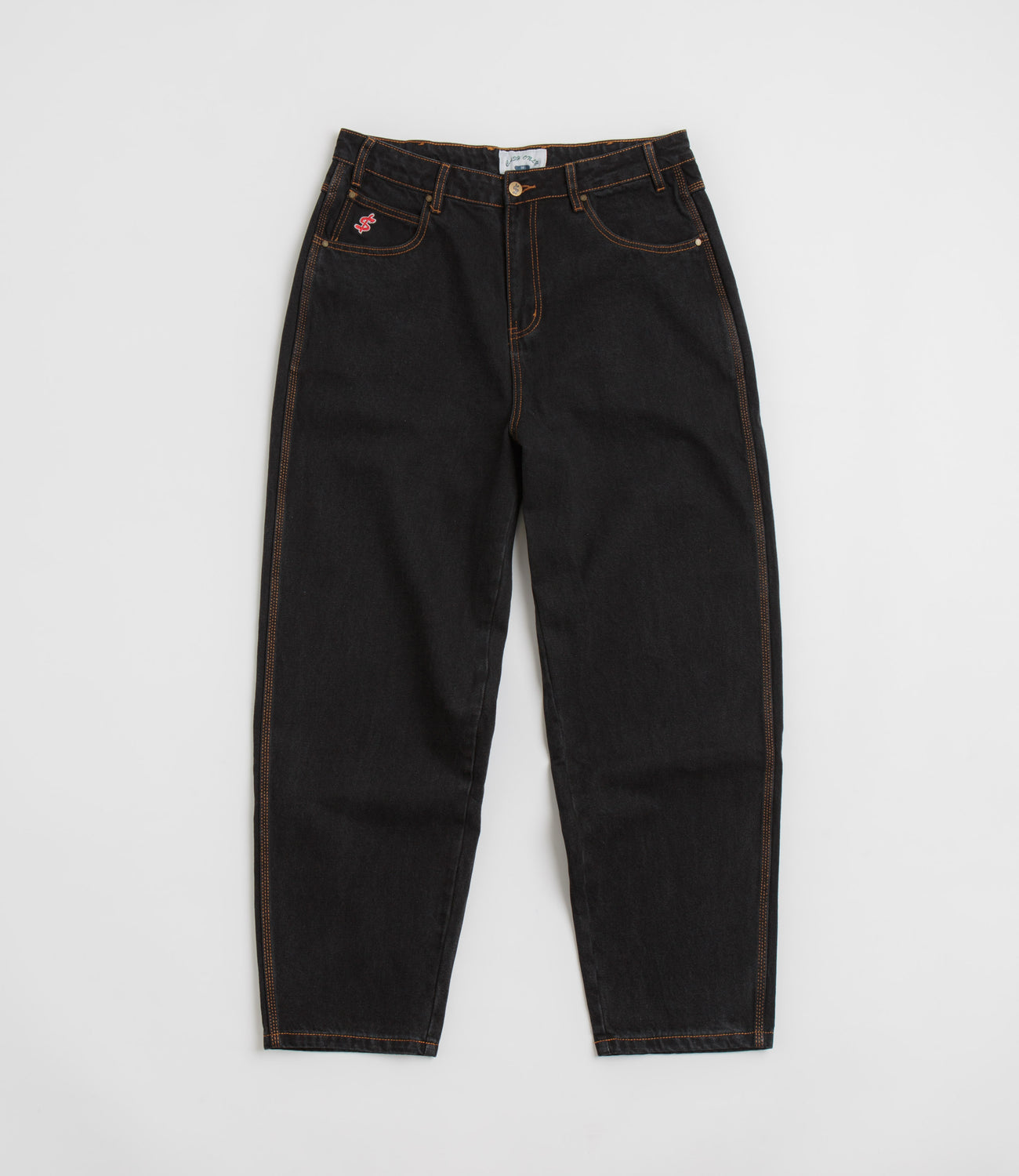 Cash Only Logo Baggy Jeans - Washed Black / Black | Flatspot