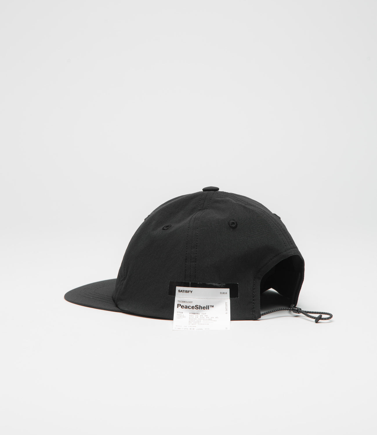 Satisfy PeaceShell Running Cult Cap - Black | Flatspot