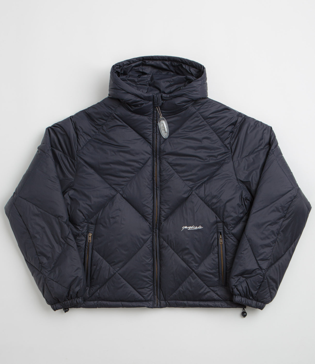 Yardsale Diamond Down Puffer Jacket - Navy | Flatspot
