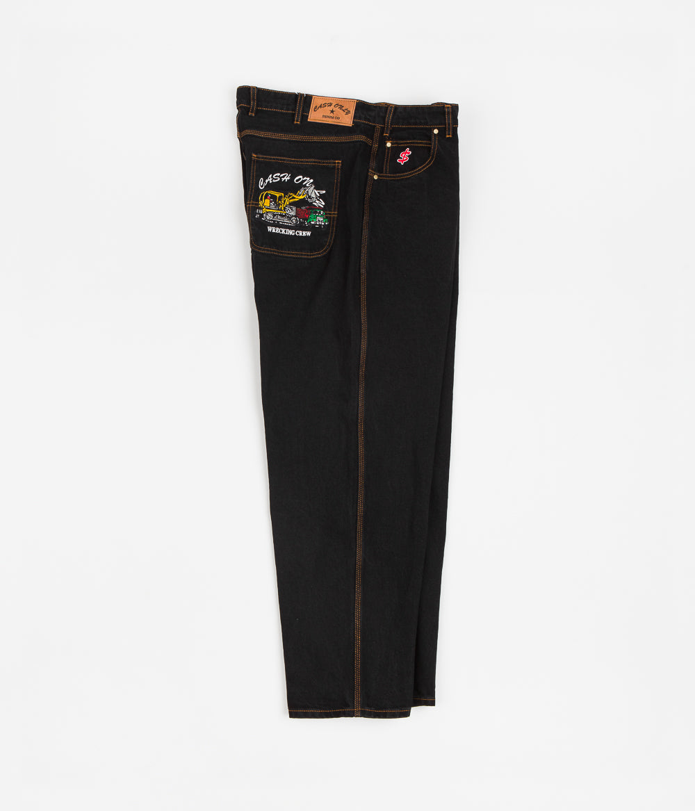 Cash Only Wrecking Baggy Jeans - Washed Black | Flatspot