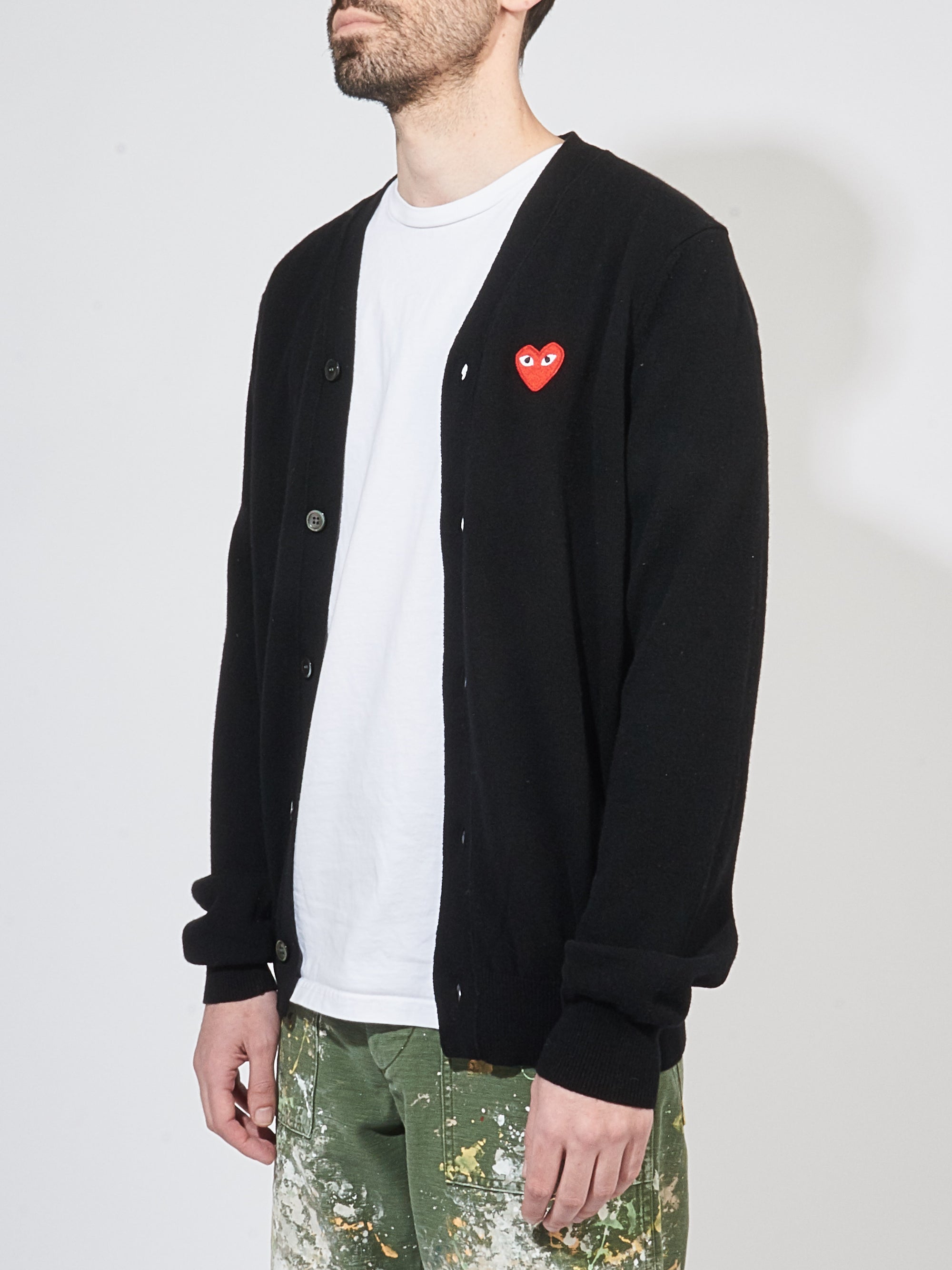 Comme Des Garçons PLAY - Black Heart Play Cardigan – Frances May