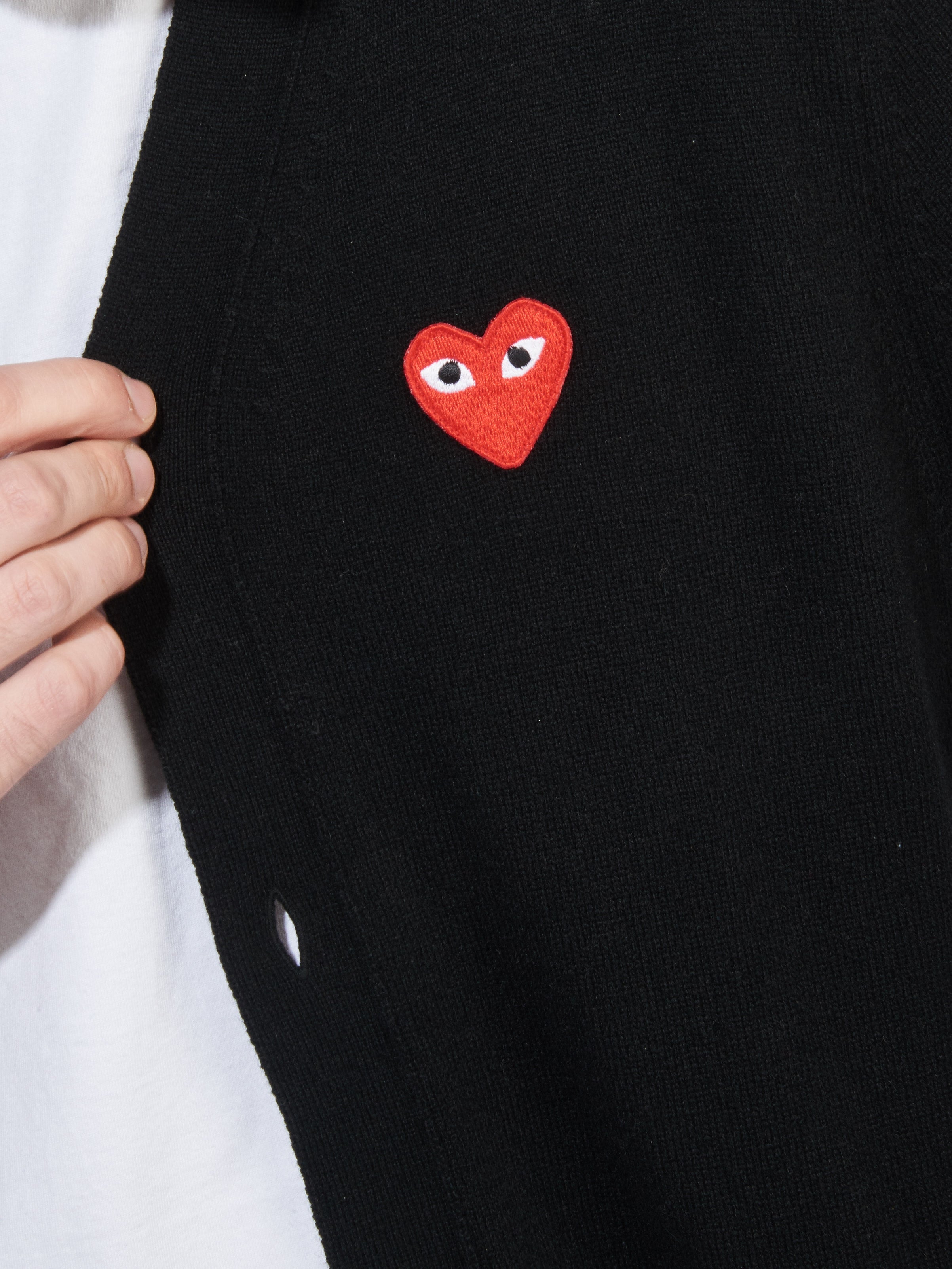 Comme Des Garçons PLAY - Black Heart Play Cardigan – Frances May