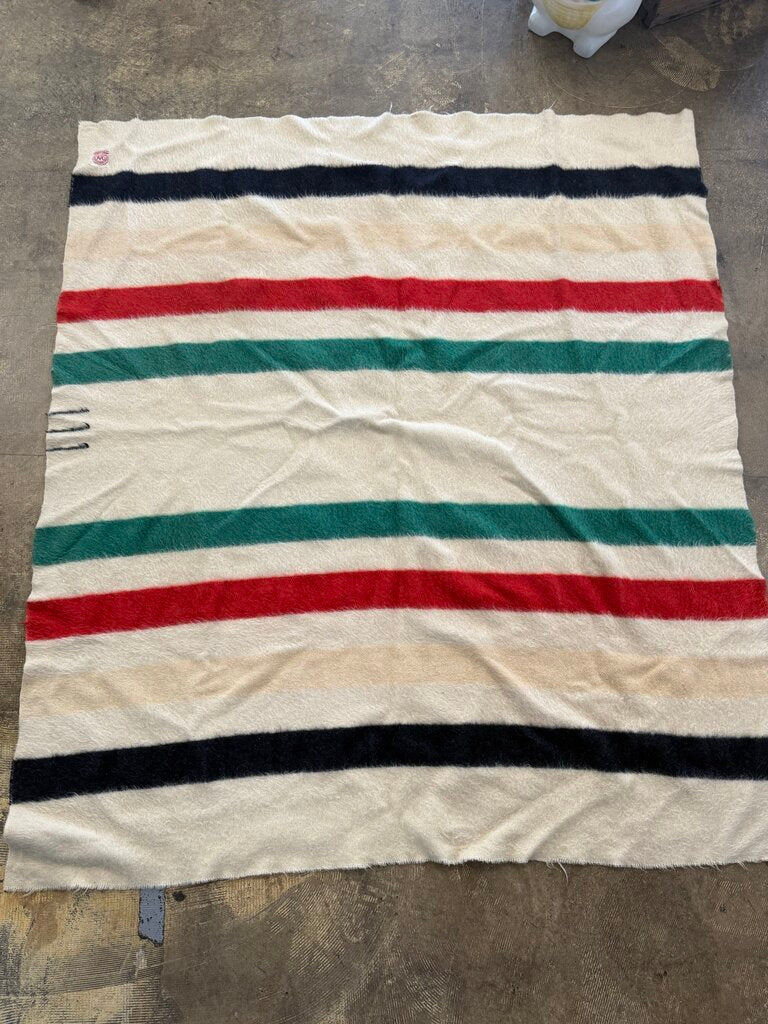1950s Hudson's Bay Four Point Stripe Pattern Wool Blanket – Franklin's