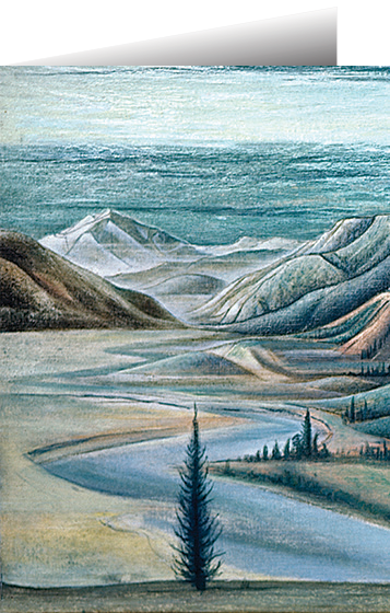 Red Mountain Detail (Blue) | Frank Mechau