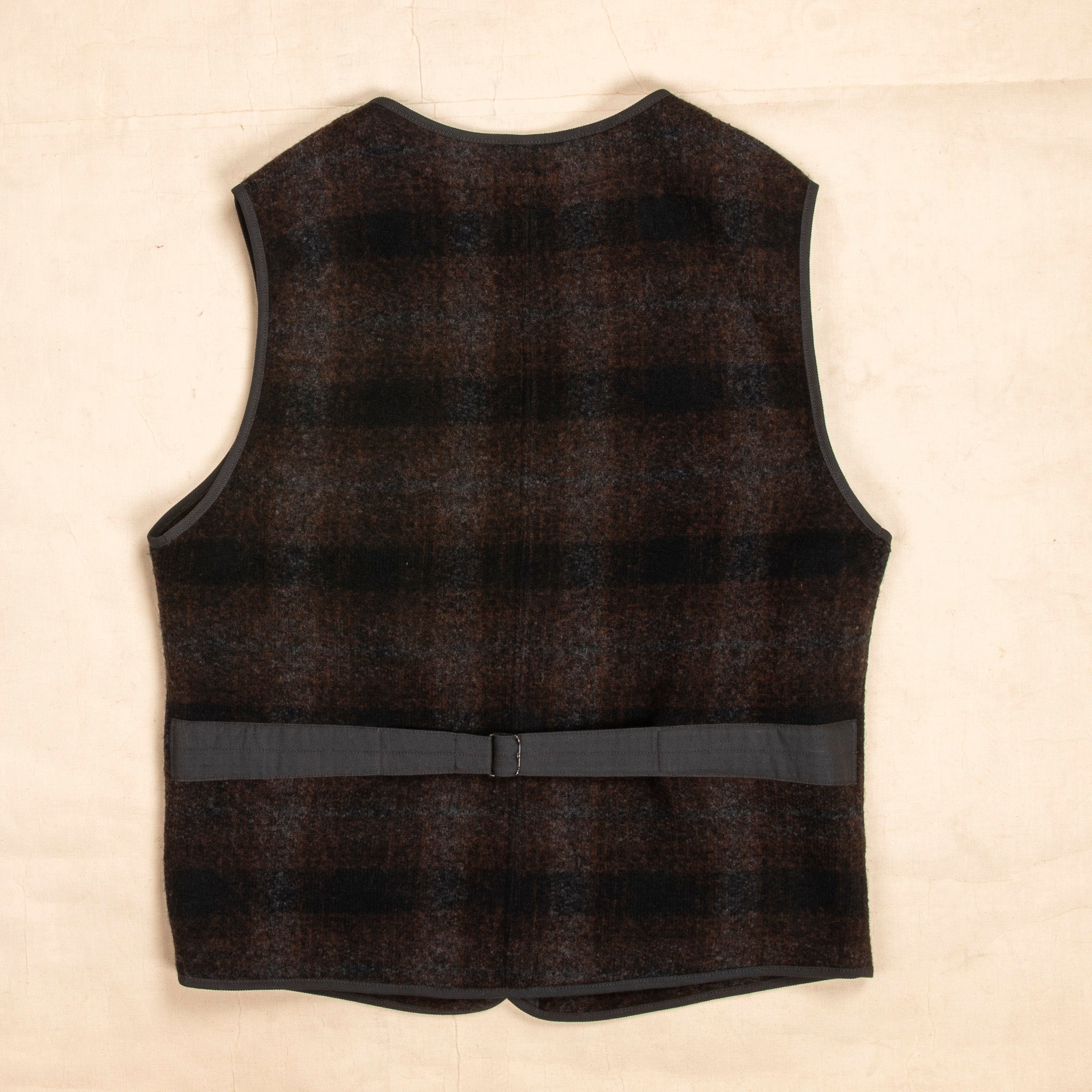 RRL Monroe Wool-Cotton Vest Brown Plaid – Frans Boone Store