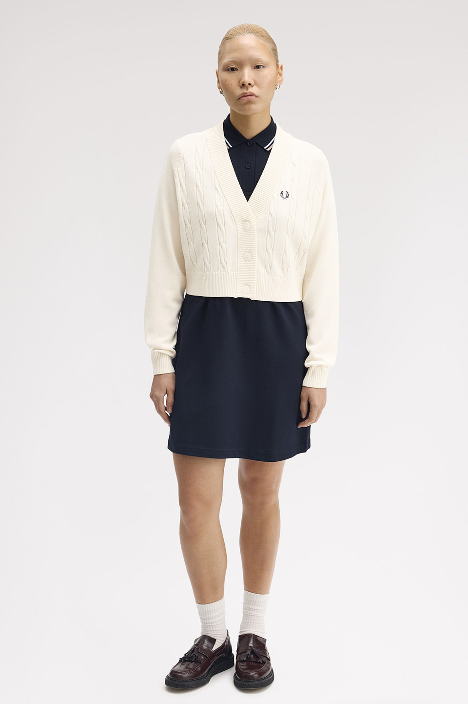 Cable Knit Cardigan(10 560：ECRU): | FRED PERRY JAPAN | フレッド