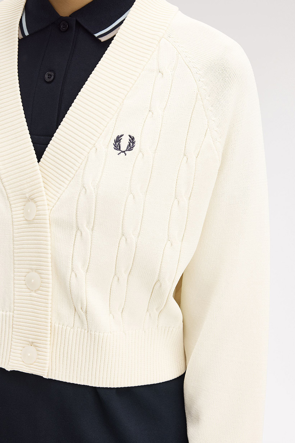 Cable Knit Cardigan(10 560：ECRU): | FRED PERRY JAPAN | フレッド