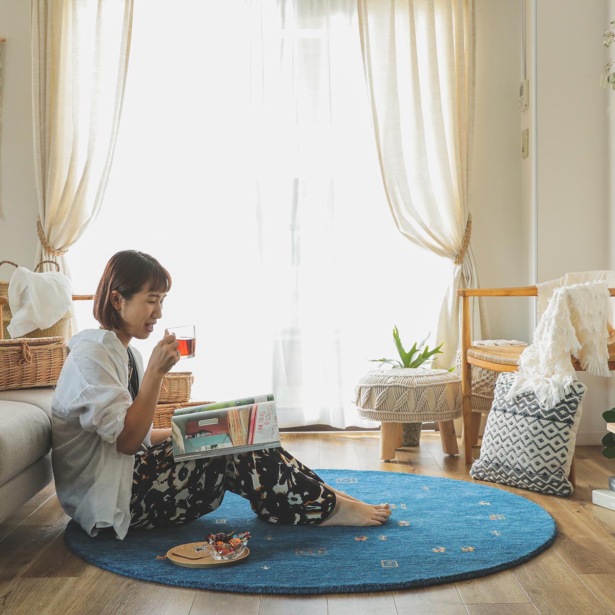 ソヨカ 円形 ラグ | オーダーカーペット・ラグのFROM FLOOR