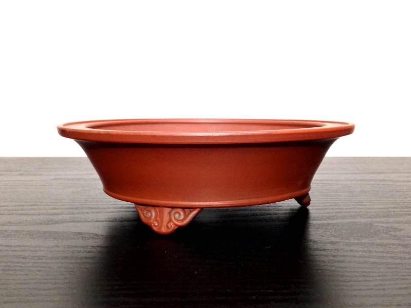 常滑鉢 「美芸」 朱泥雲足外縁丸鉢 - FROM JAPAN