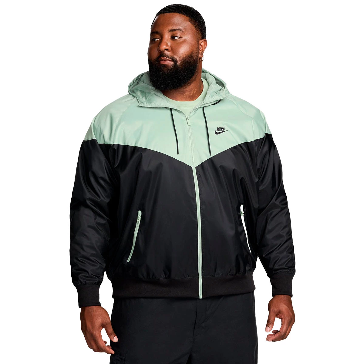 Jacket Nike Woven Windrunner Black-Jade Horizon-Black - Fútbol Emotion
