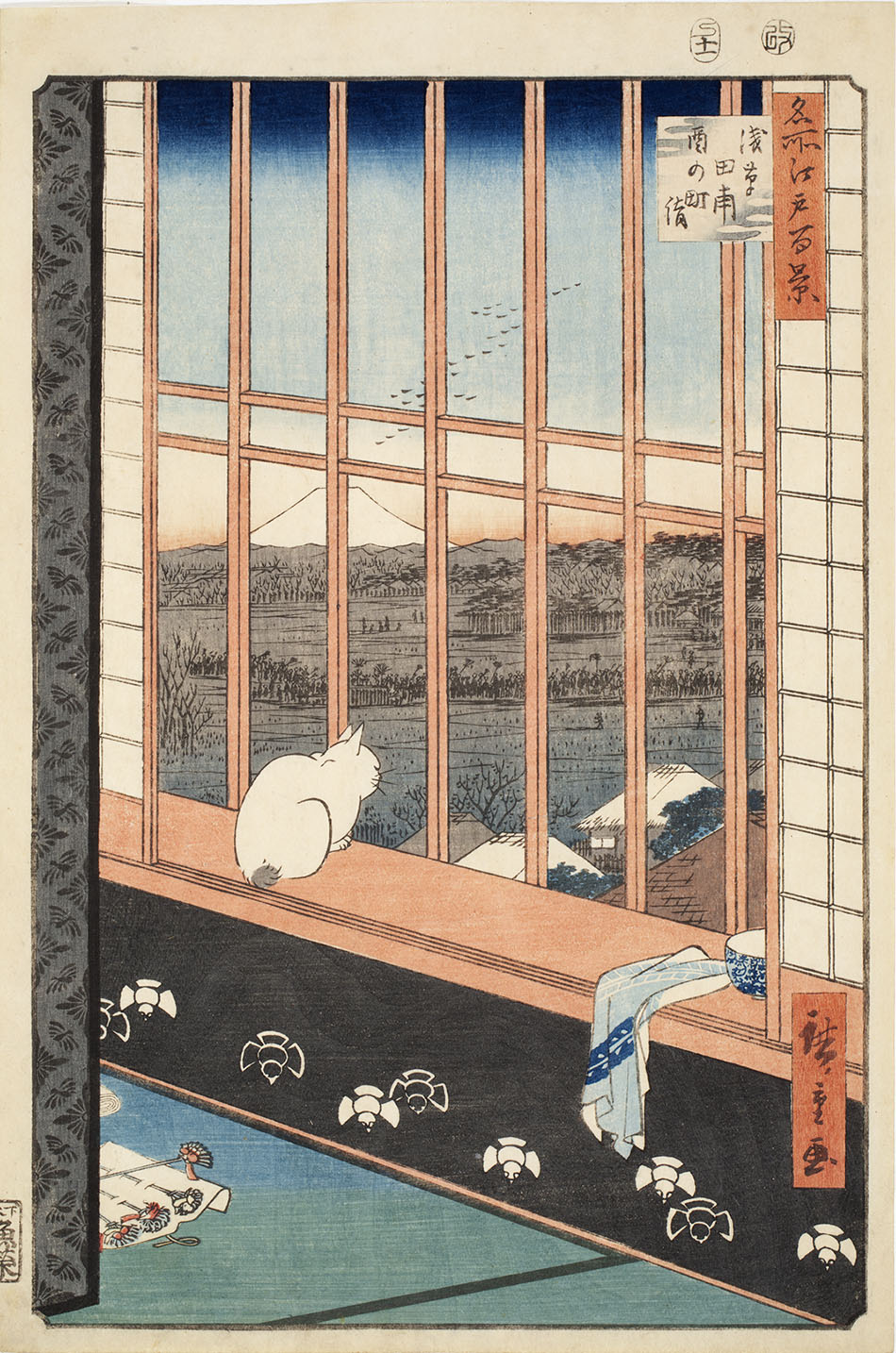 空飛ぶ前衛美術家の糸川裕志の富士山と江ノ島シリーズの小作品、箱絵