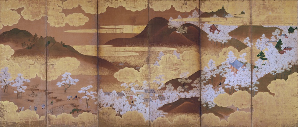 吉野山図屏風 | 作者不詳 | 収蔵品詳細 | 作品を知る | 東京富士美術館