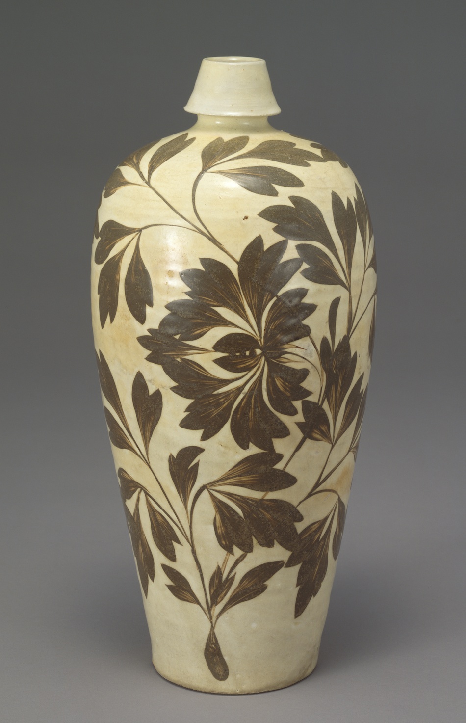 中国古美術 宋建窯 彩絵飛天図梅瓶 花瓶 置物 宋代名窯 古陶瓷器 收蔵